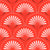 Pink and Christmas Red Blooming Petals Art Deco Florals Scallop Dots Image