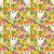 Girly Ghost Tropical Floral Pumpkin Patch in Yellow Image