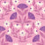 Bouquet Scandinavian Folk Floral Bouquet in Pink and Purple Image