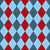 Argyle Pattern, Baby Blue Red Blue, Black Stitching Image