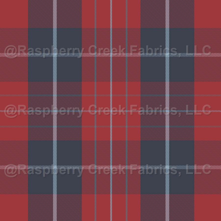 I Otter Love You - Red and Blue Tartan Plaid