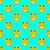 Cute Cartoon Frogs on Turquoise Image