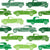 Green Vintage Cars on White Image