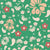 Spring Whimsy Floral Bright Green; soft pink, peach, and cream flowers Image