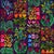 Valentines garden on burgundy Image