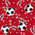 Team Spirit Soccer Ball Floral in Red and White Image