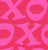 XO XO Cherry red - fuschia pink - valentine -  hugs kisses - love - friendship - valentines day - kids fun - bright room decor Image
