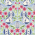Staffordshire Dog Chinoiserie Damask in Light Blue and Pink Image