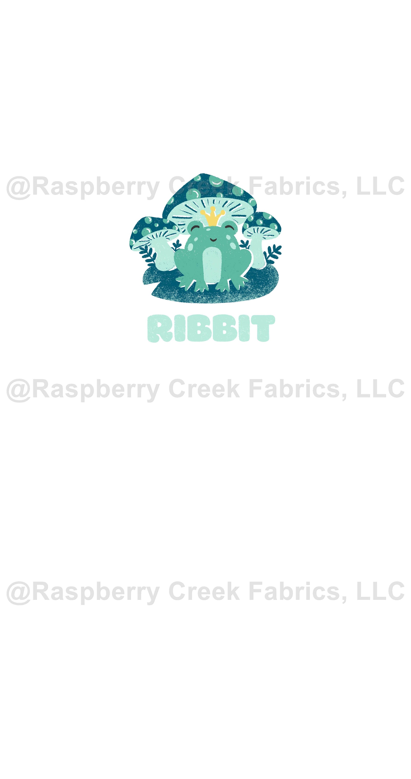 Mint and Teal Frog Prince Ribbit Panel