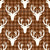 Rustic Deer Heads on Brown Checker Image