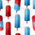 Patriotic Yummy Red White and Blue Pops on White Image