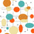 Orange & Turquoise Circles & Lines Mid Century Modern - Bold Collection Image