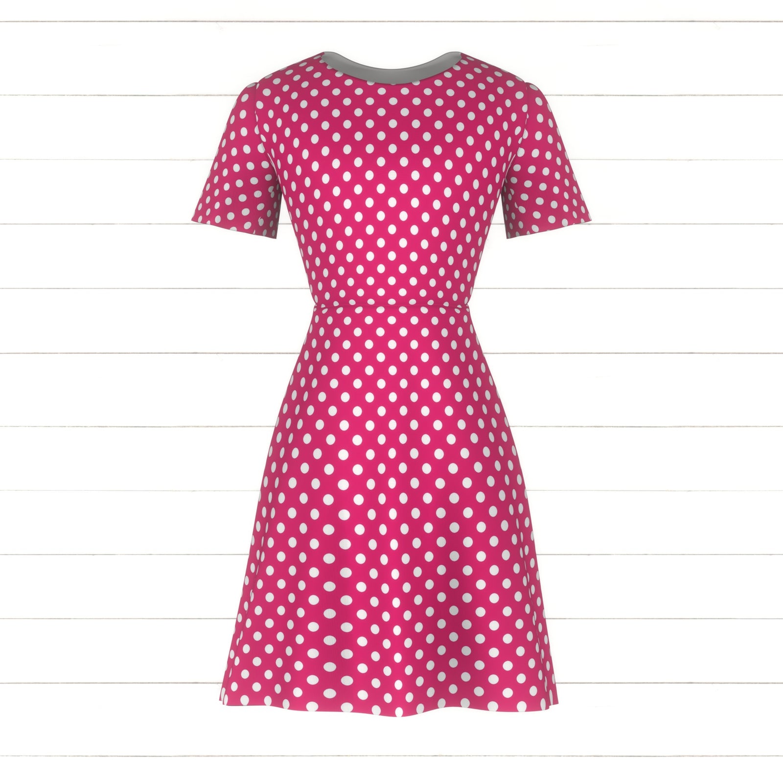 Fuchsia Pink and White Polka Dots, CLUB Basics