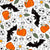 Halloween Pumpkins Skulls Bats Daisies Image