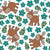Moose and Turquoise Daisy Flowers Image