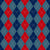 Argyle Pattern, Blue Red Navy Blue, White Stitching Image
