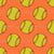 Softball and Sparkle Stars in Orange Image