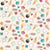 Delicious carnival sweets including cotton candy, candy apples, ice cream cones, funnel cake, lollipops, mints and marzipan on a beige color background Image