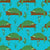 alligators on logs / blue Image