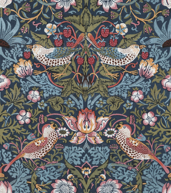 STRAWBERRY THIEF IN TEAL AND BERRY - WILLIAM MORRIS - WALLPAPER ...