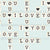 Valentine's Day Letter Tiles on Aqua Image