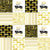 4x4 Adventures Patchwork Off Road Vehicles in Yellow Gold and Black for Cheater Quilt or Blanket Image