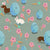 Peek a boo weenie – wiener dog with easter eggs flowers and bunny on a muted green background - sausage dog Image