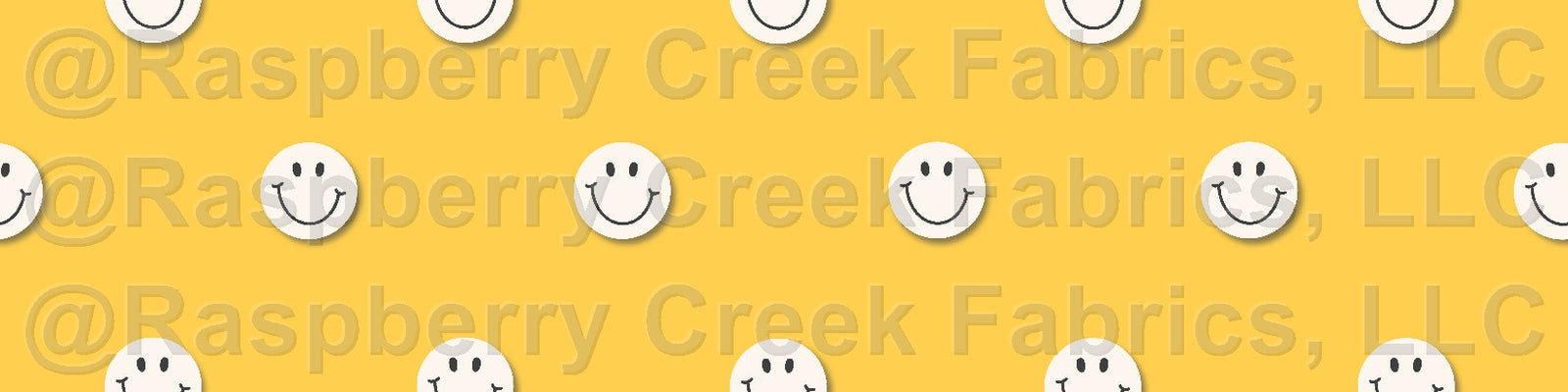 Back 2 School 2.0 Smiley Yellow Fabric, Raspberry Creek Fabrics, watermarked