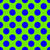 Polka Dots Blue on green Image
