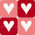 Heart Gingham Coral and Red | Heart Checker Board | Monster Love Image