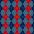 Argyle Pattern, Blue Red Navy Blue, White Stitching Image