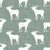 Moose Silhouettes on Soft Pine Green Crosshatch Image