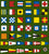 Naval Pattern, Signal Flags, Nautical Flags, Navy Green Background Image
