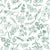 Wildflowers Line Art Green line art on a white background.  Wildflowers Line Art Collection Image