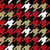 Team Spirit Football Houndstooth in San Francisco 49ers Colors Red Gold Black White Image