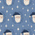 Whimsical Ornate Light Blue Santa Claus Image