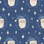 Whimsical Ornate Blue Santa Claus Image