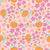 Cute autumn pumpkins and leaves  - a playful autumnal aesthetic print in pink, orange, teal and peach (part of the 
