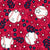 Team Spirit Baseball Floral in Atlanta Braves Colors Scarlet Red and Navy Image