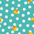 Teal and White Polka Dot Candy Corn Image