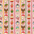 Christmas Character Gingerbread Cookie Stripes on Pink Image