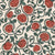 Renaissance Hydrangea Swirls in Cream and Coral Red Image