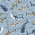 Watercolor Sharks and Fish {on Blue} Image