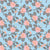 Shabby chic floral fabric, pink roses on baby blue Image