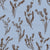 Botanical Lavender Sprig Silhouette Pattern Grey Blue and Brown Image