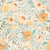 Hand Painted Boho Watercolor Floral in Peach, Mint, and Sage on Cream Image