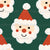 Santa Claus Retro Bold Green Image