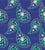 Daisy madness collection blender pattern Paisley in blue,white and green colors Image