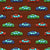 Colorful Toy Pixelated Video Game Cars on Brown Image