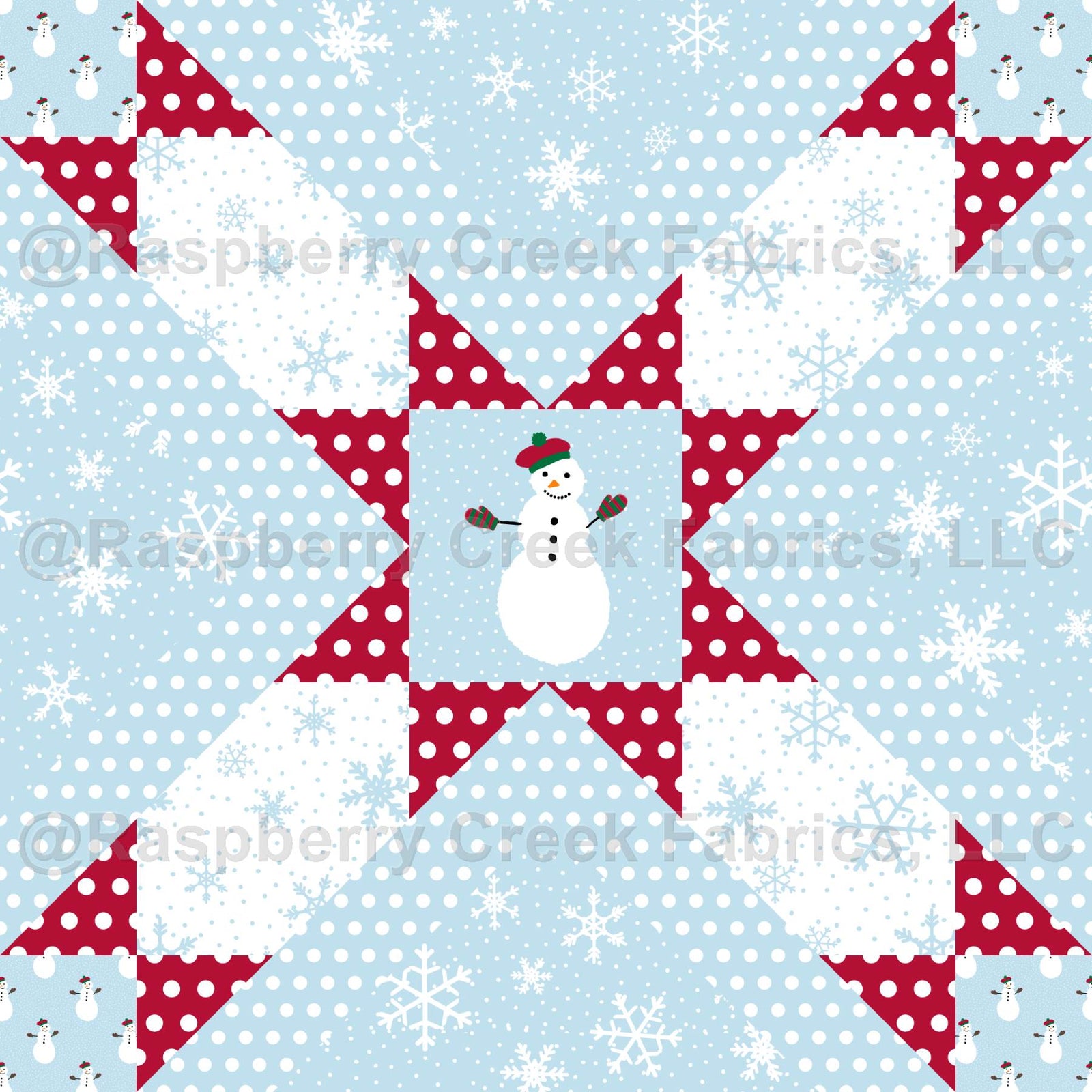 Snowman Quilt Square